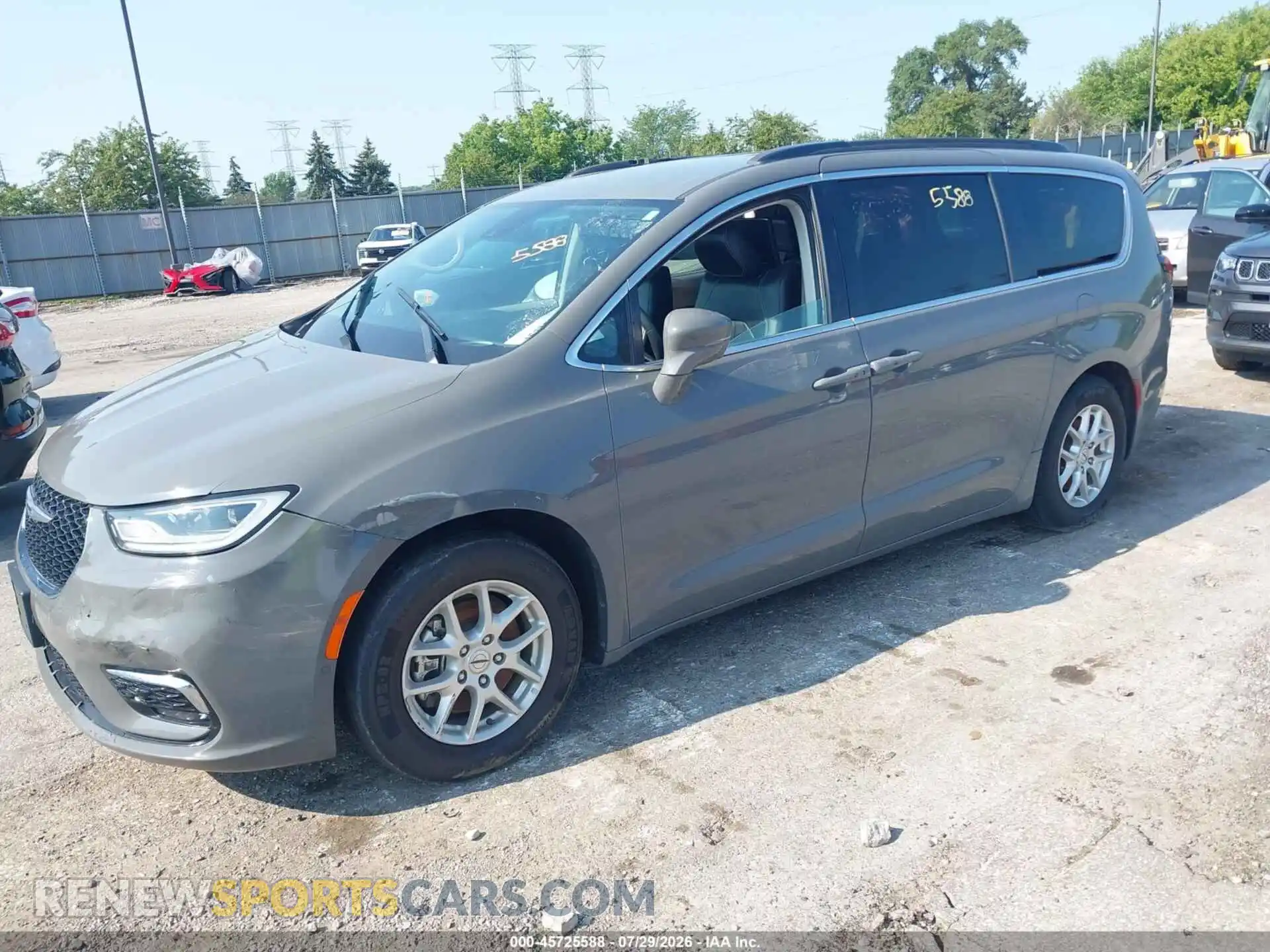 2 Фотография поврежденного автомобиля 2C4RC1BG9NR123579 CHRYSLER PACIFICA 2022