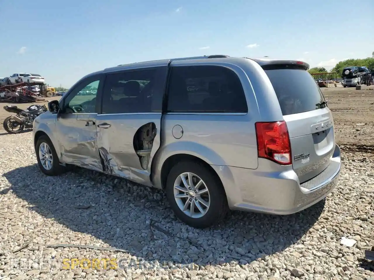 2 fotografías del automóvil dañado 2C4RDGCG1KR736340 DODGE CARAVAN 2019