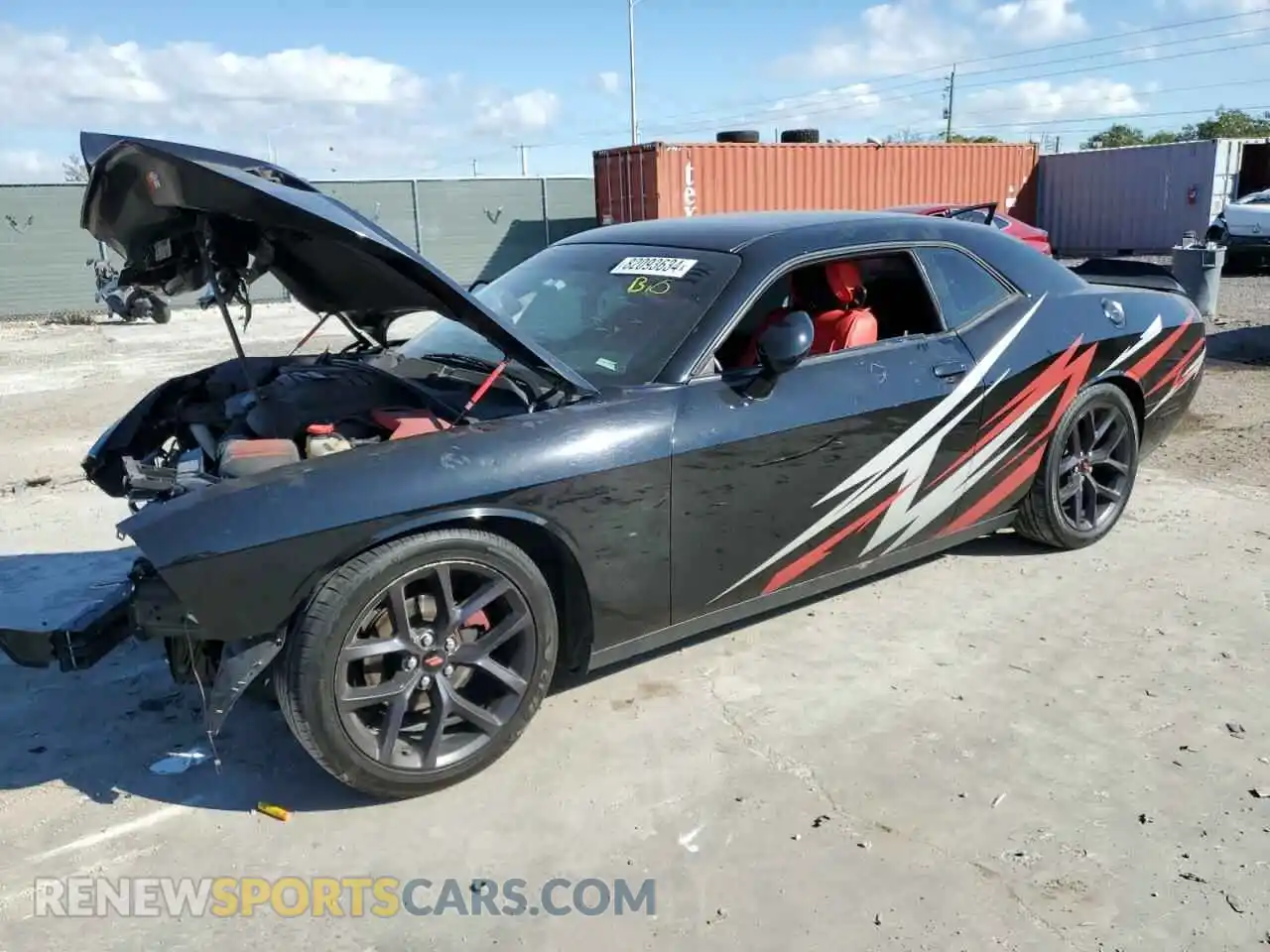 1 Photograph of a damaged car 2C3CDZAG6KH739653 DODGE CHALLENGER 2019