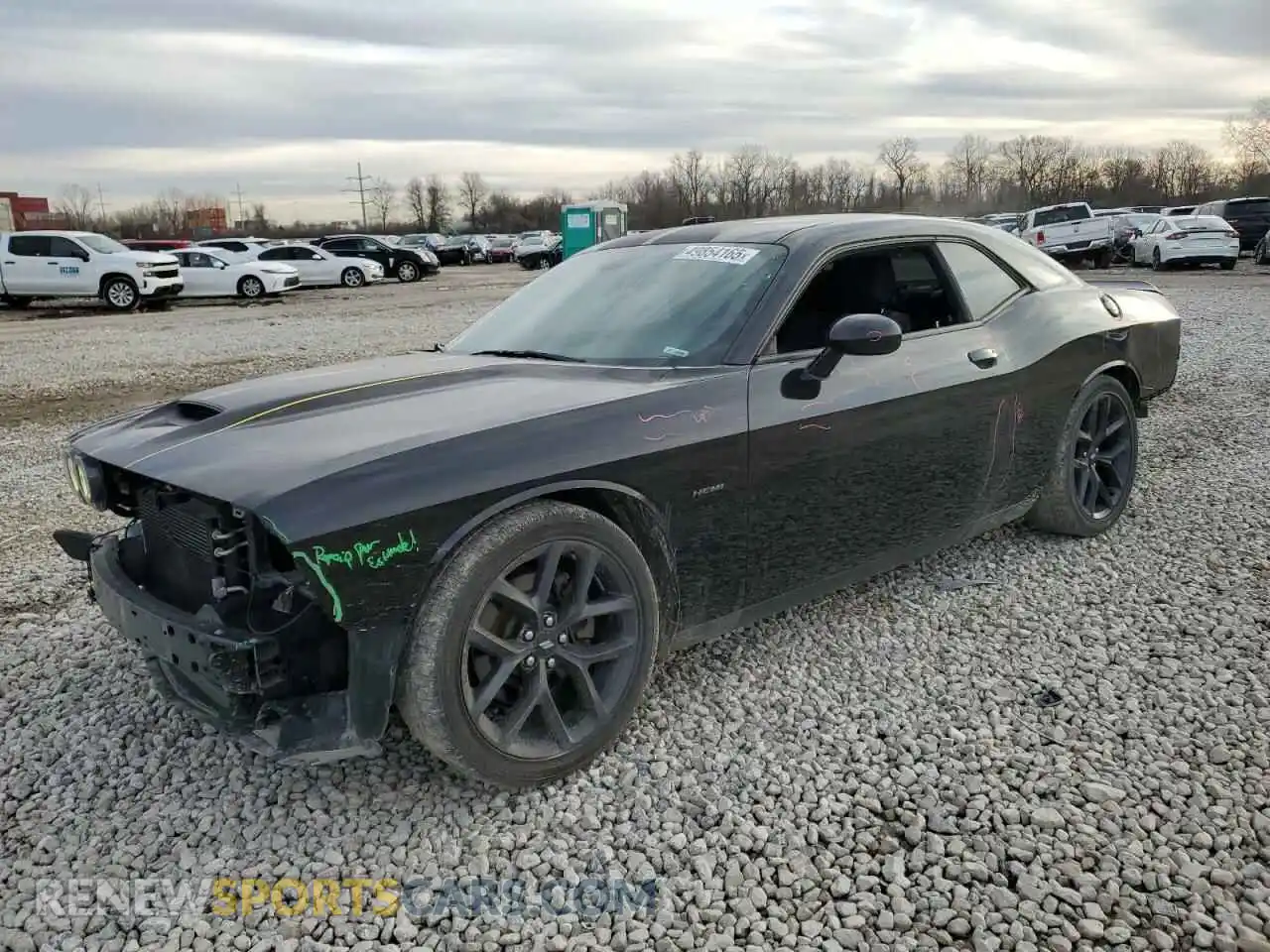 1 Photograph of a damaged car 2C3CDZBT2KH708766 DODGE CHALLENGER 2019