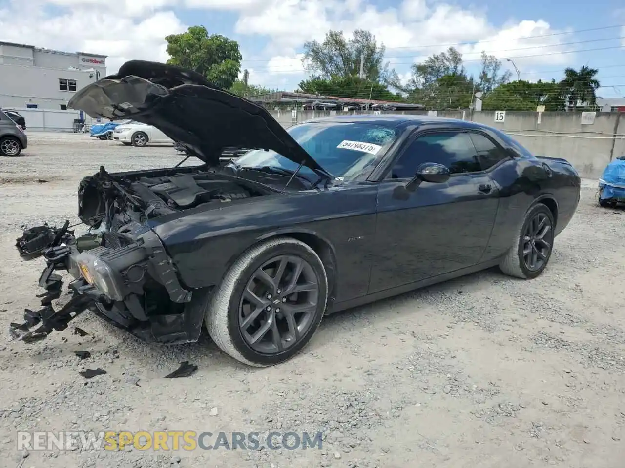 1 Photograph of a damaged car 2C3CDZBT2KH724319 DODGE CHALLENGER 2019