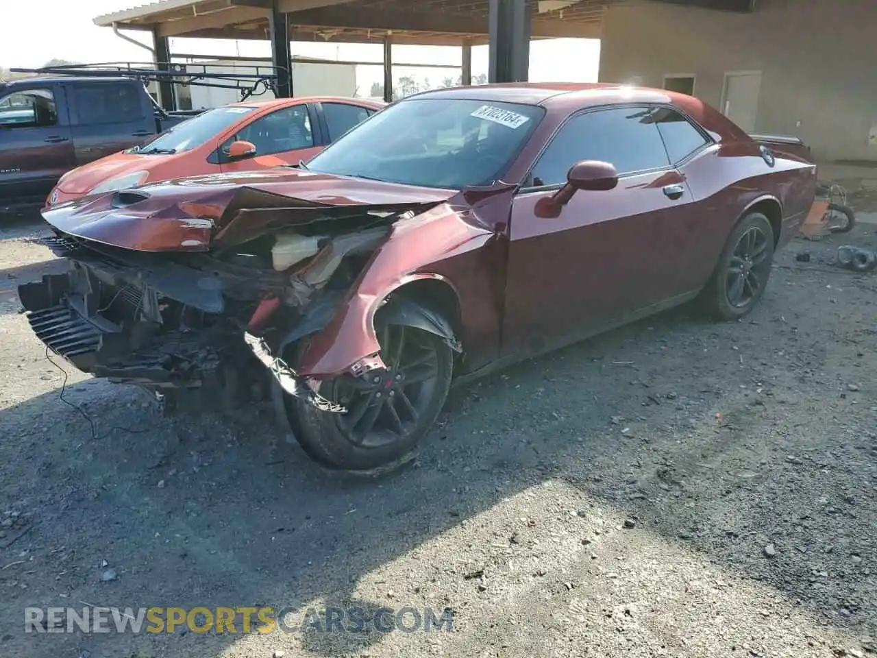 1 Photograph of a damaged car 2C3CDZKGXKH724460 DODGE CHALLENGER 2019