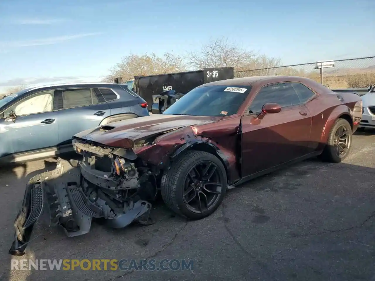 1 Photograph of a damaged car 2C3CDZFJ7LH142808 DODGE CHALLENGER 2020