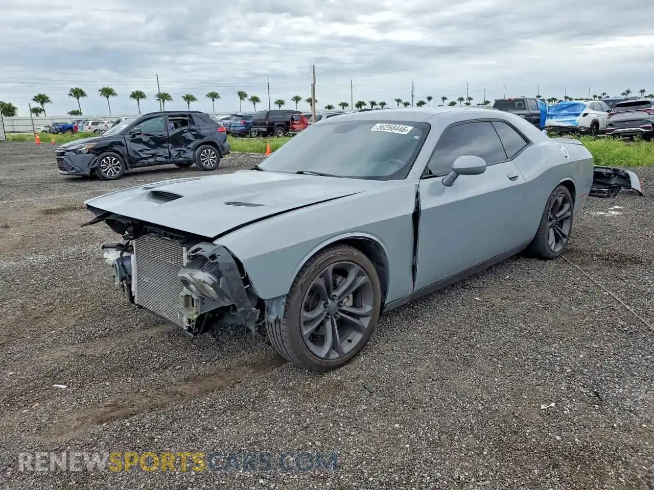 1 Photograph of a damaged car 2C3CDZBT0MH593913 DODGE CHALLENGER 2021