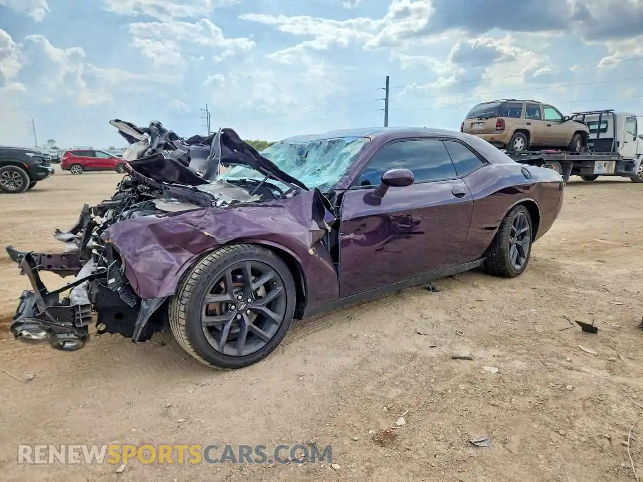 1 Photograph of a damaged car 2C3CDZBT3MH586552 DODGE CHALLENGER 2021