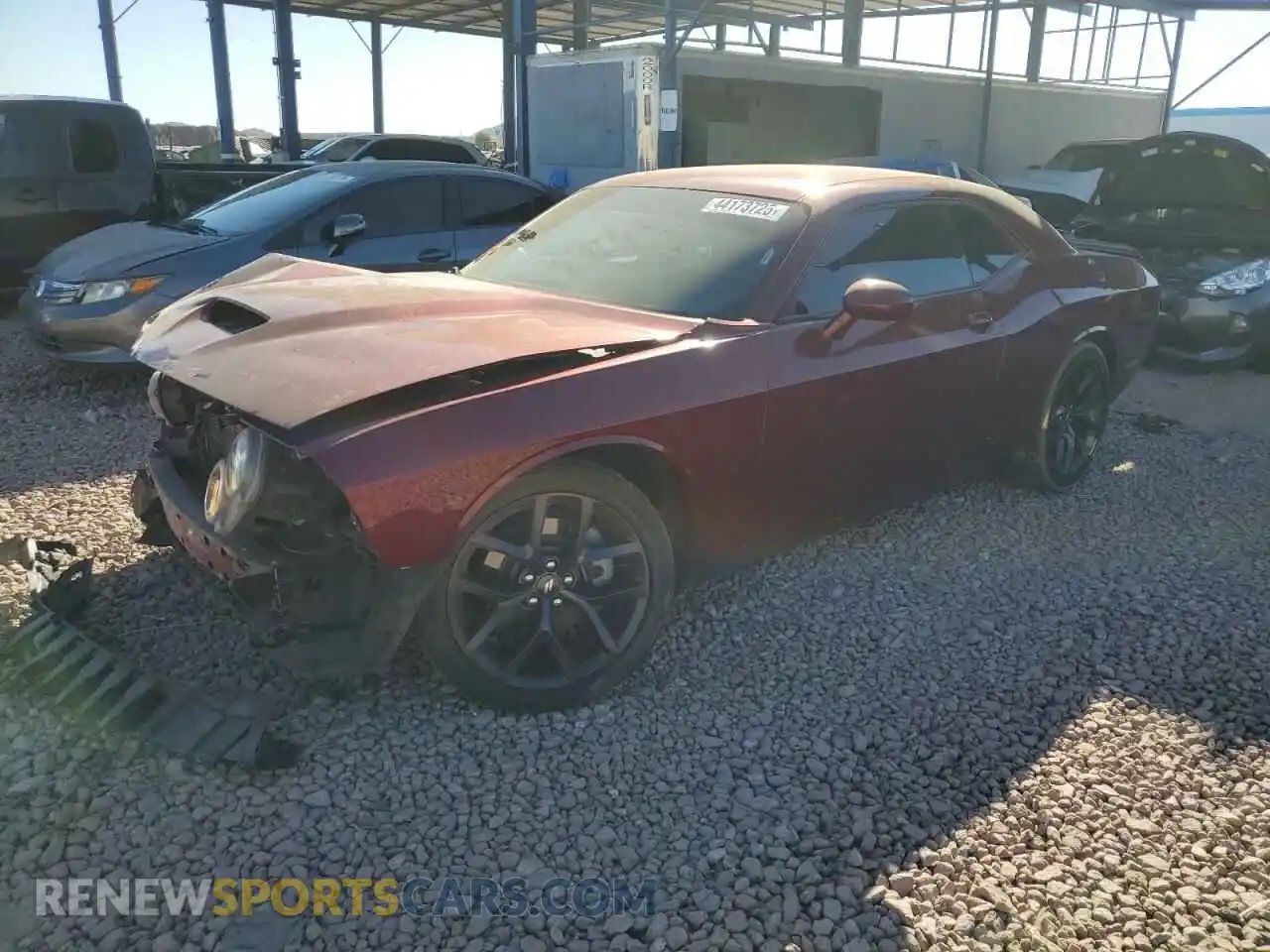 1 Photograph of a damaged car 2C3CDZBT4MH641879 DODGE CHALLENGER 2021