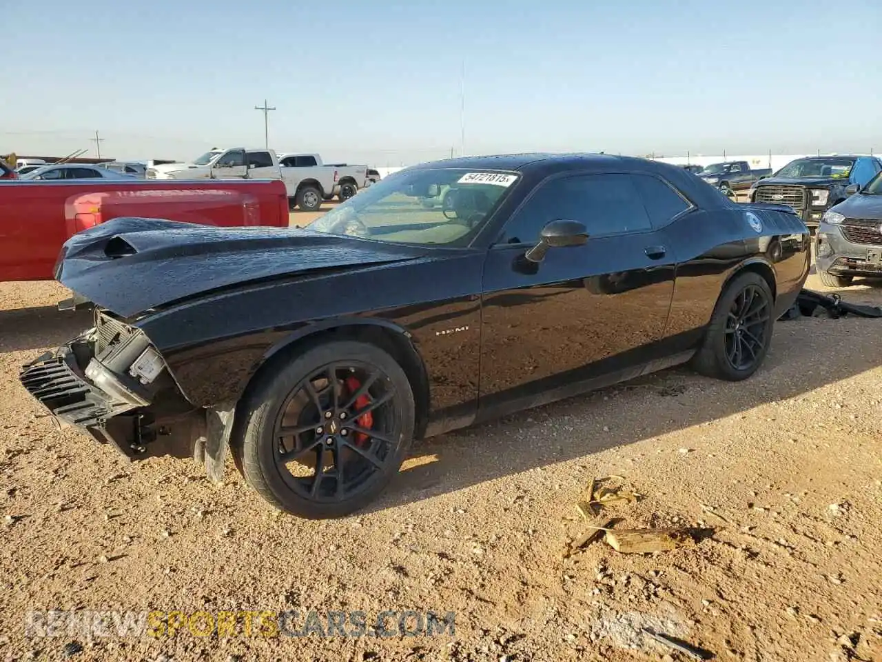 1 Photograph of a damaged car 2C3CDZBT5MH551995 DODGE CHALLENGER 2021
