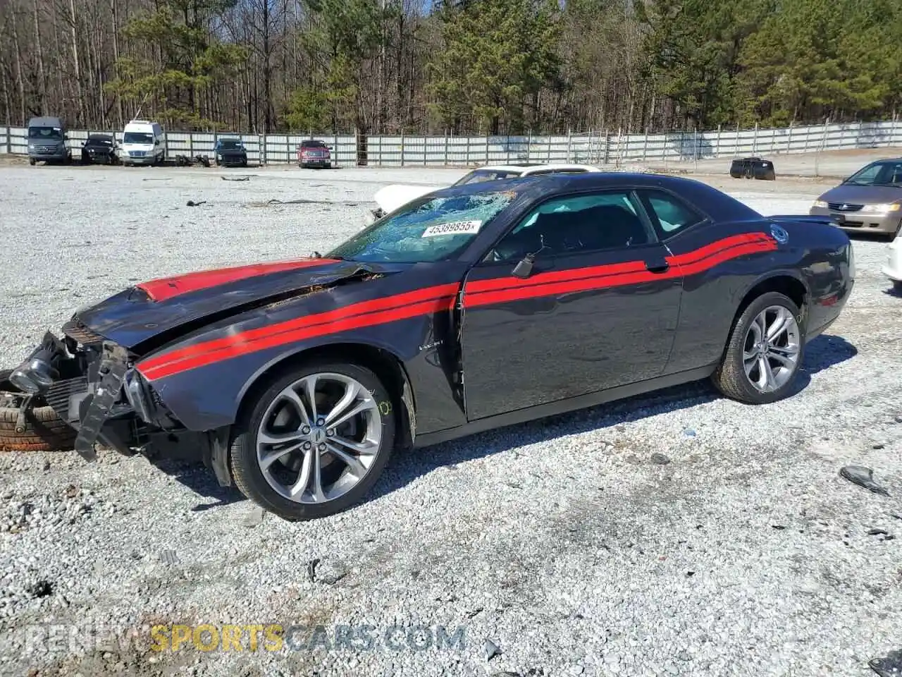 1 Photograph of a damaged car 2C3CDZBT6MH542383 DODGE CHALLENGER 2021