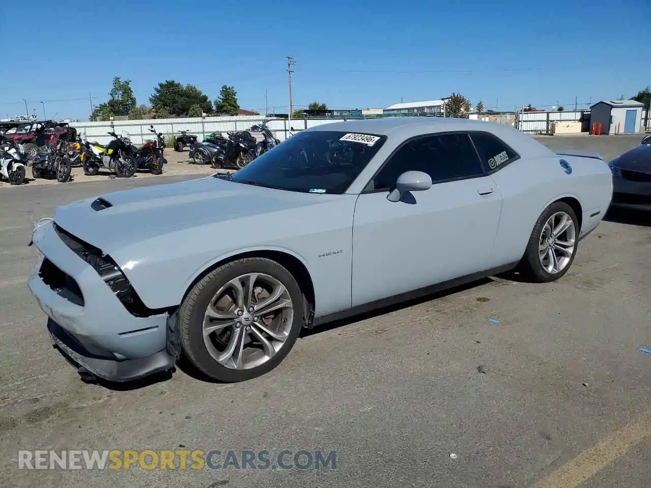 1 Photograph of a damaged car 2C3CDZBT7MH524801 DODGE CHALLENGER 2021