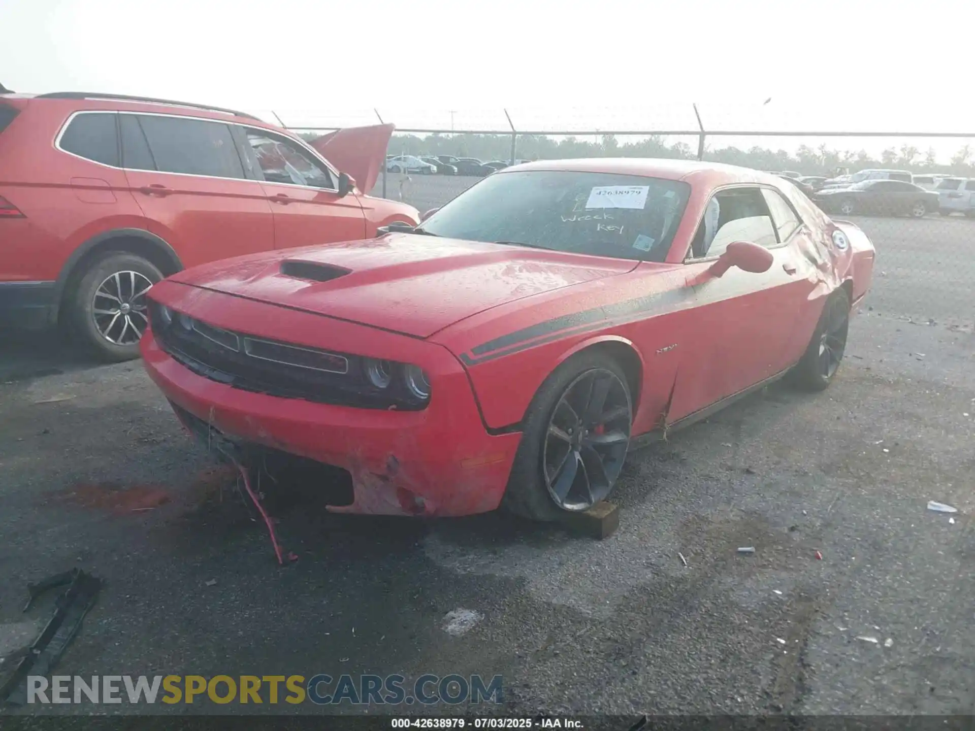 2 Photograph of a damaged car 2C3CDZBT7MH592886 DODGE CHALLENGER 2021