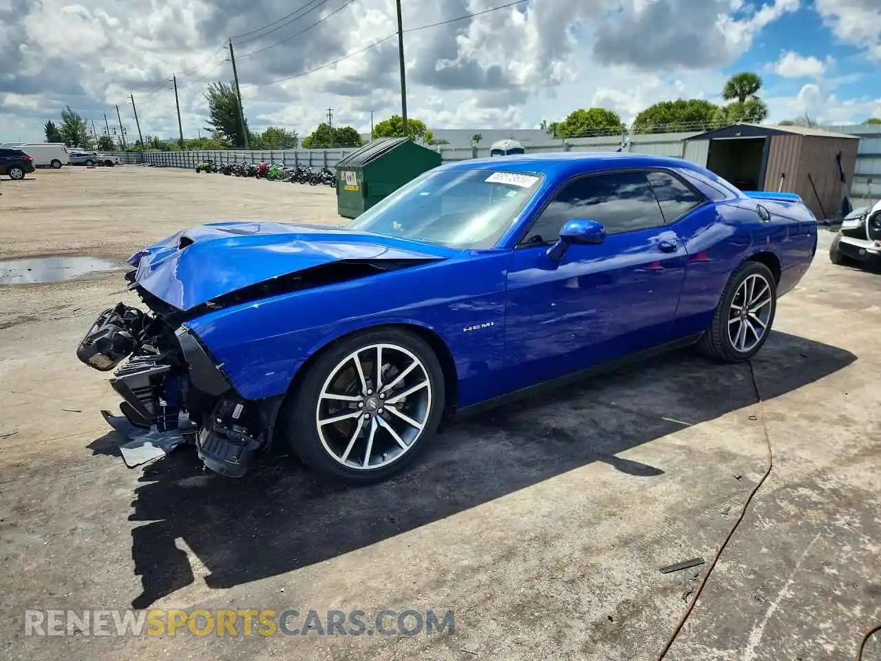 1 Photograph of a damaged car 2C3CDZBT8MH640850 DODGE CHALLENGER 2021