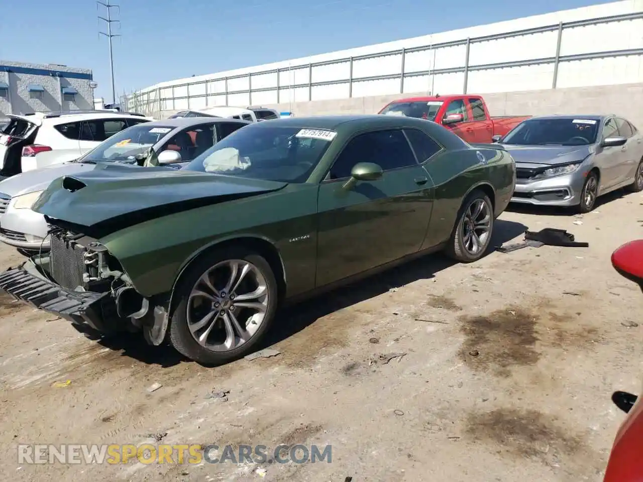 1 Photograph of a damaged car 2C3CDZBT9MH526503 DODGE CHALLENGER 2021