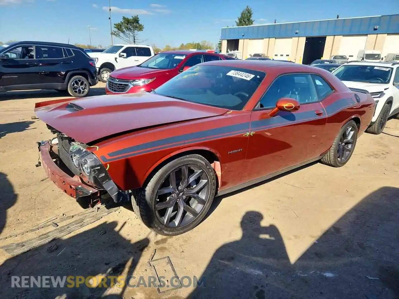 1 Photograph of a damaged car 2C3CDZBT0NH229153 DODGE CHALLENGER 2022