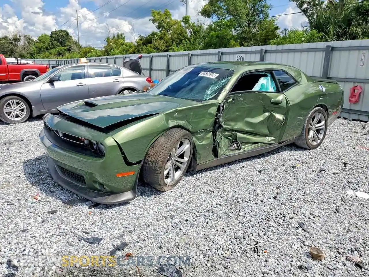 1 Photograph of a damaged car 2C3CDZBT1NH263277 DODGE CHALLENGER 2022