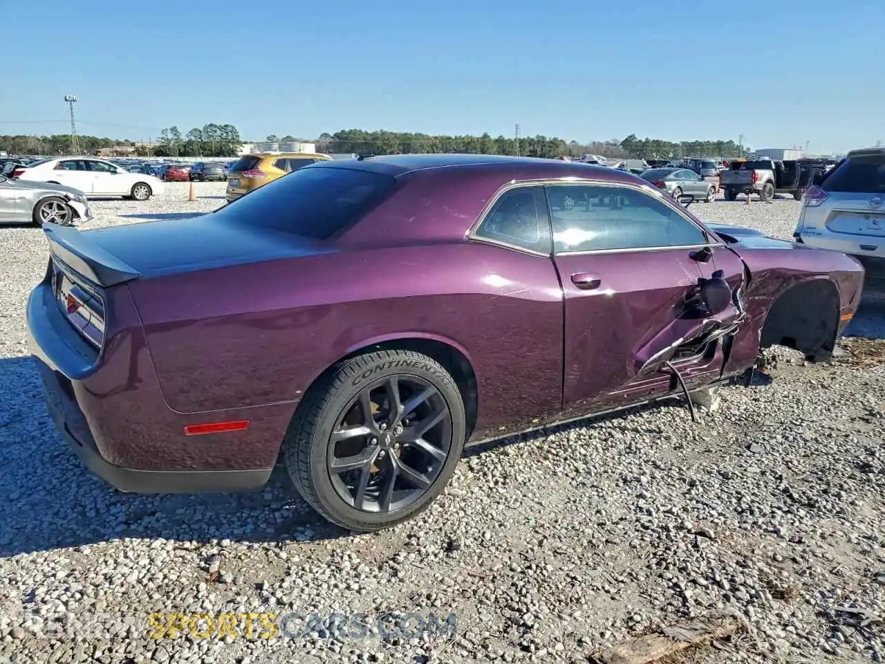 3 Photograph of a damaged car 2C3CDZBT4NH185285 DODGE CHALLENGER 2022