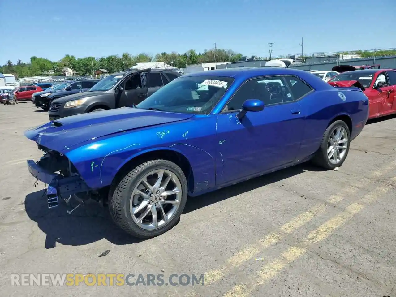 1 Photograph of a damaged car 2C3CDZKG3NH185863 DODGE CHALLENGER 2022