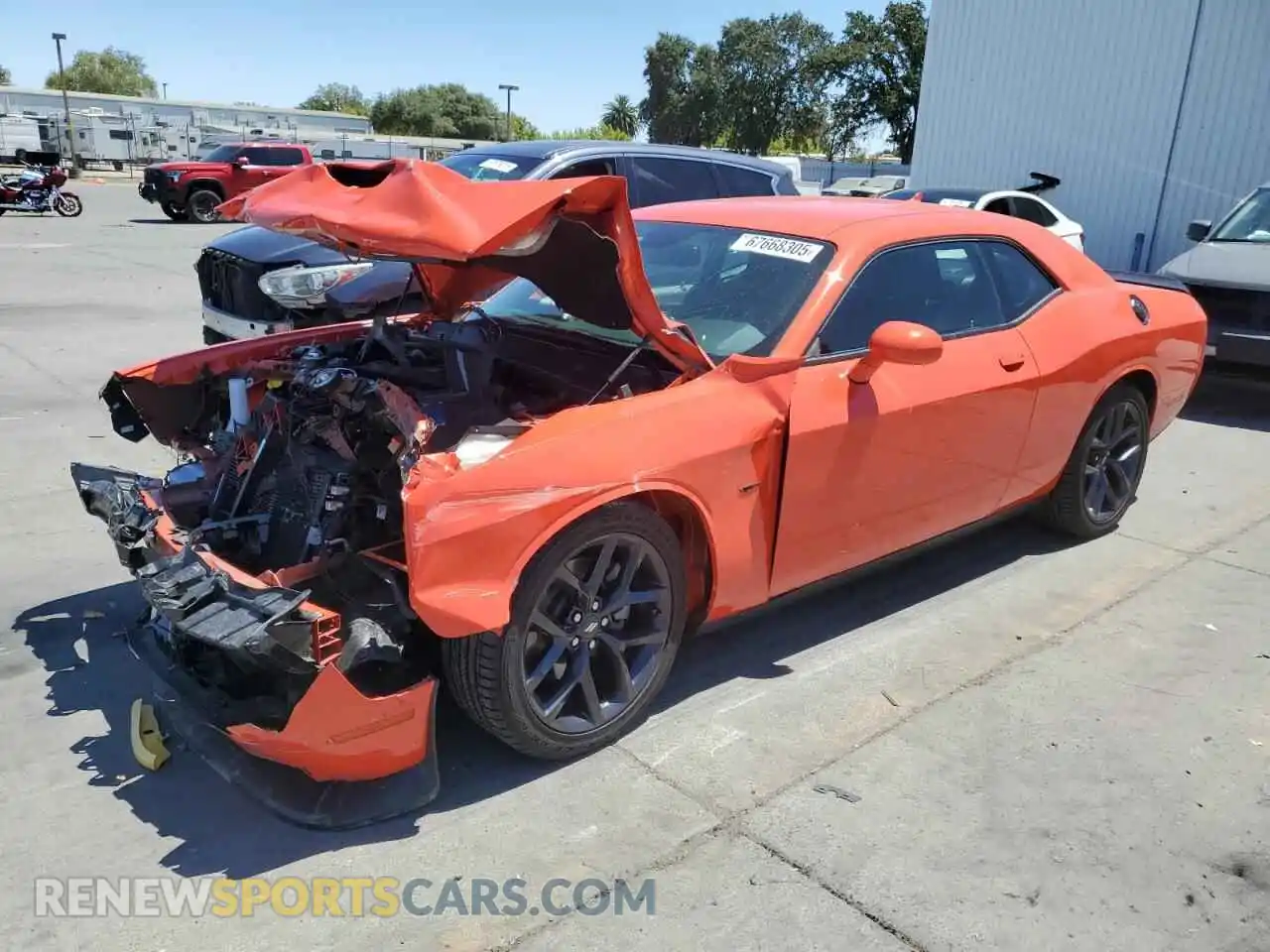 1 Photograph of a damaged car 2C3CDZJG5PH649708 DODGE CHALLENGER 2023