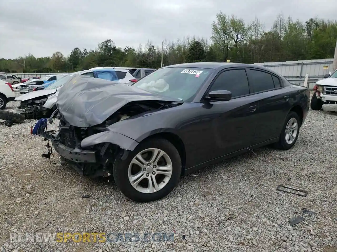 1 Photograph of a damaged car 2C3CDXBG2KH743640 DODGE CHARGER 2019