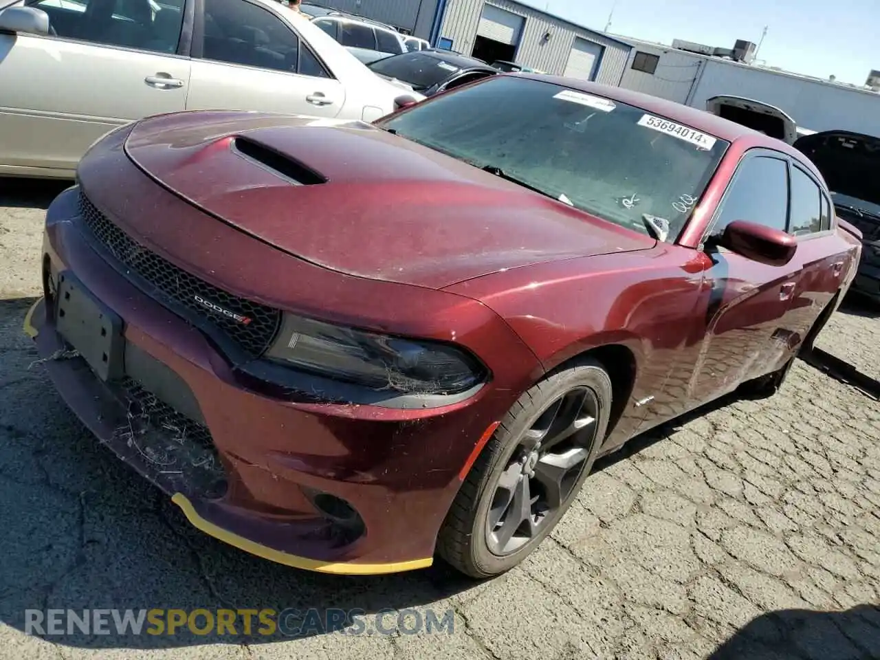1 Photograph of a damaged car 2C3CDXCT0KH738030 DODGE CHARGER 2019