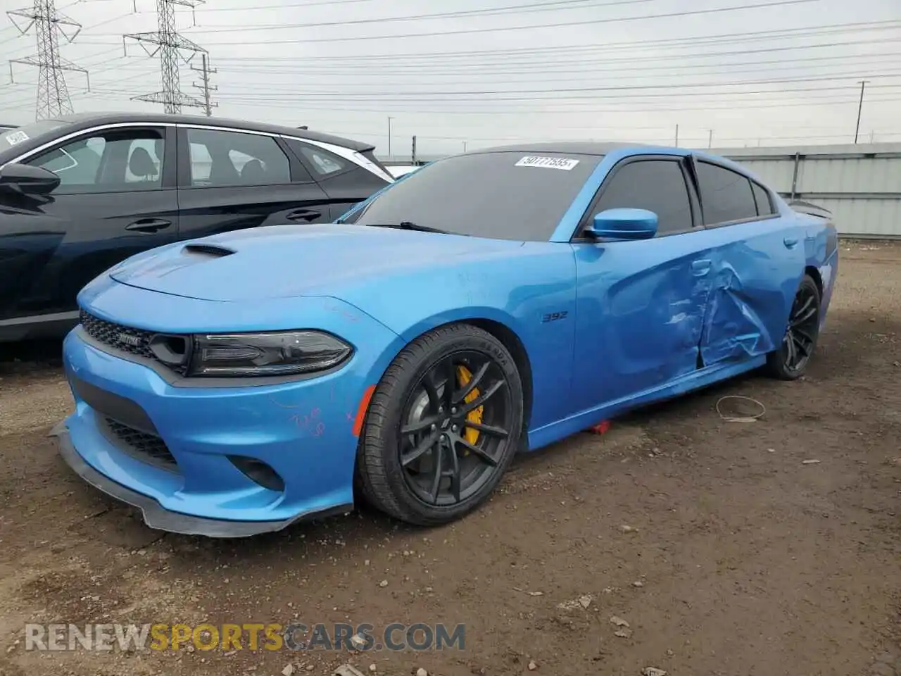 1 Photograph of a damaged car 2C3CDXGJ9KH614069 DODGE CHARGER 2019