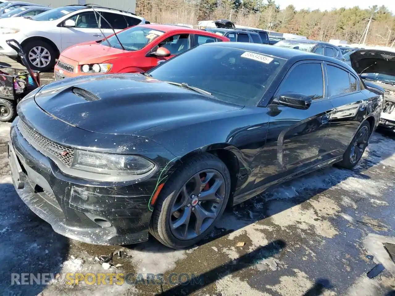 1 Photograph of a damaged car 2C3CDXHG1KH684975 DODGE CHARGER 2019