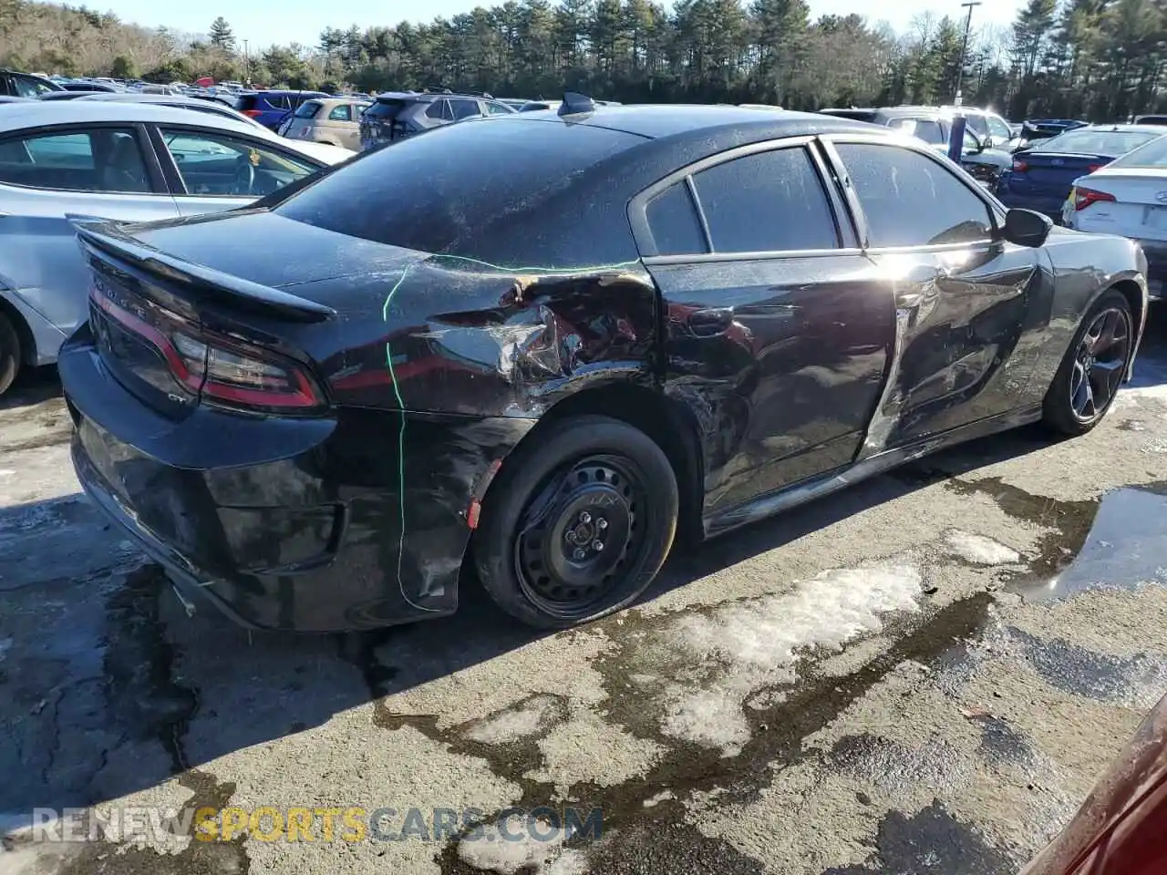 3 Photograph of a damaged car 2C3CDXHG1KH684975 DODGE CHARGER 2019