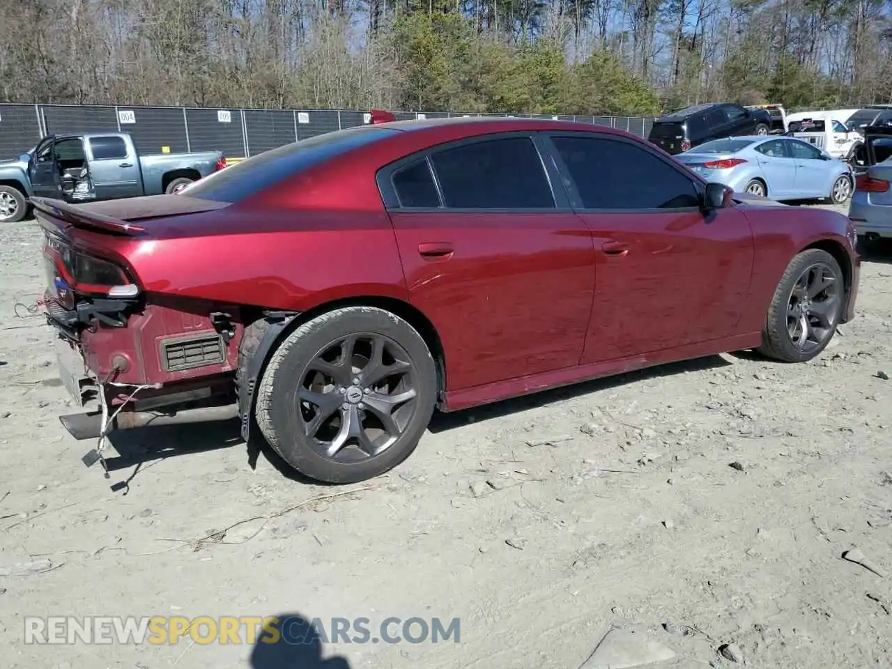 3 fotografías del automóvil dañado 2C3CDXHG3KH754458 DODGE CHARGER 2019