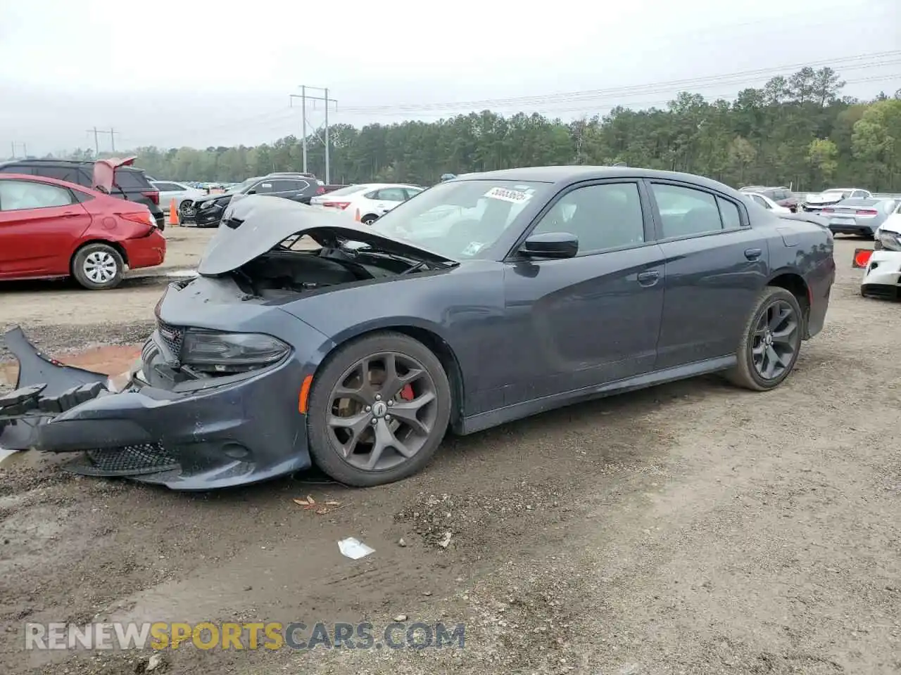 1 Photograph of a damaged car 2C3CDXHG7KH608905 DODGE CHARGER 2019