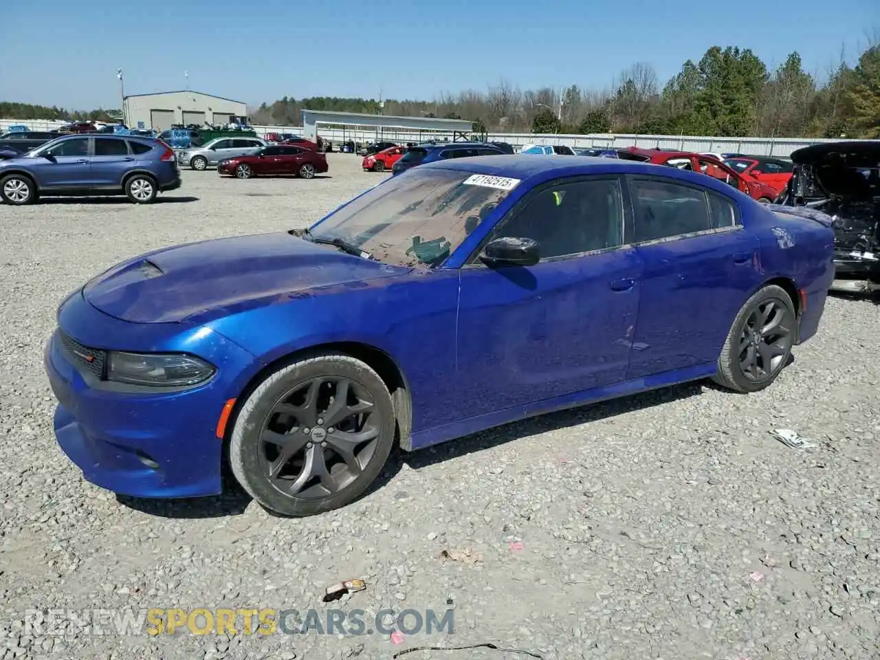1 Photograph of a damaged car 2C3CDXHG8KH658647 DODGE CHARGER 2019