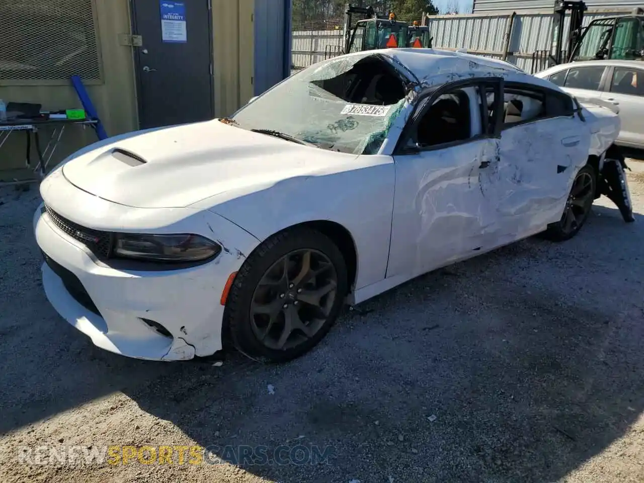 1 Photograph of a damaged car 2C3CDXHG8KH740510 DODGE CHARGER 2019