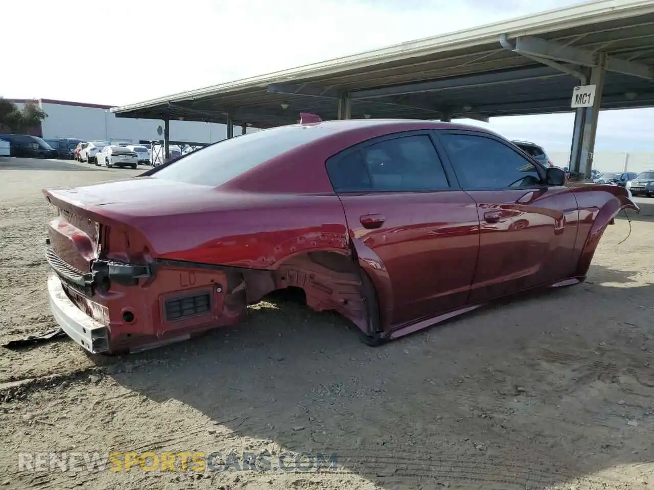3 Photograph of a damaged car 2C3CDXGJ3LH197081 DODGE CHARGER 2020
