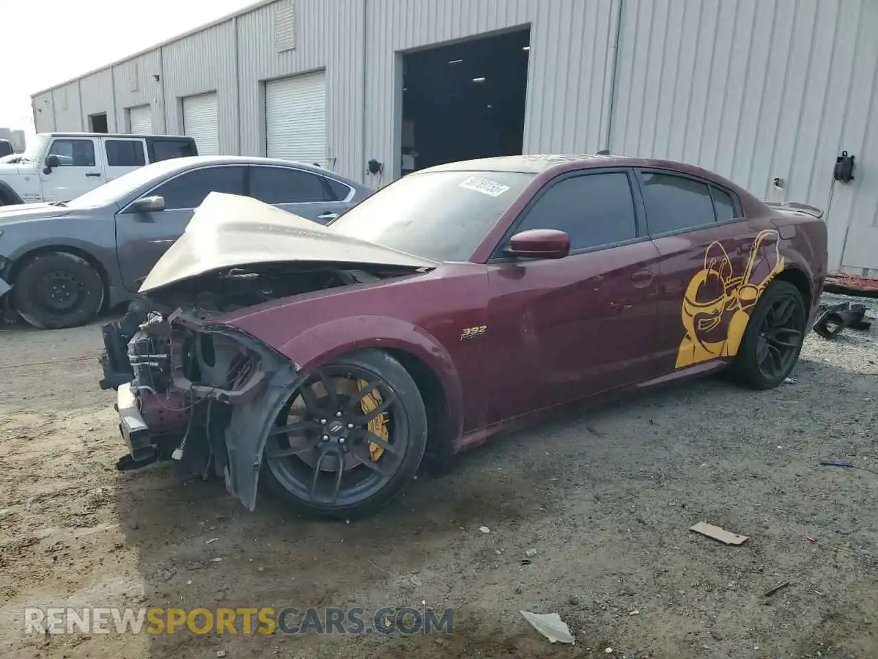 1 Photograph of a damaged car 2C3CDXGJ6LH166343 DODGE CHARGER 2020