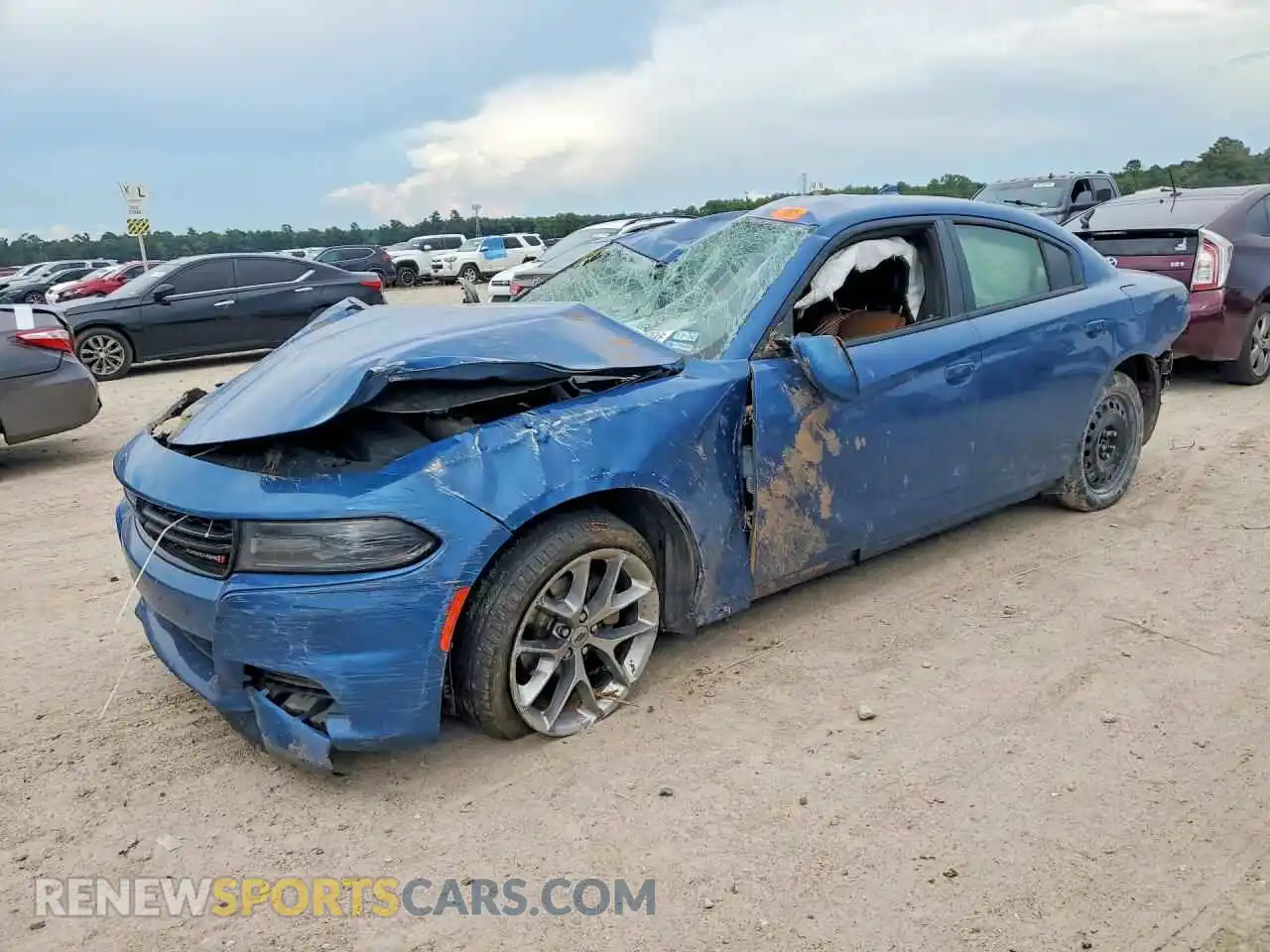 1 Photograph of a damaged car 2C3CDXBG0MH648075 DODGE CHARGER 2021