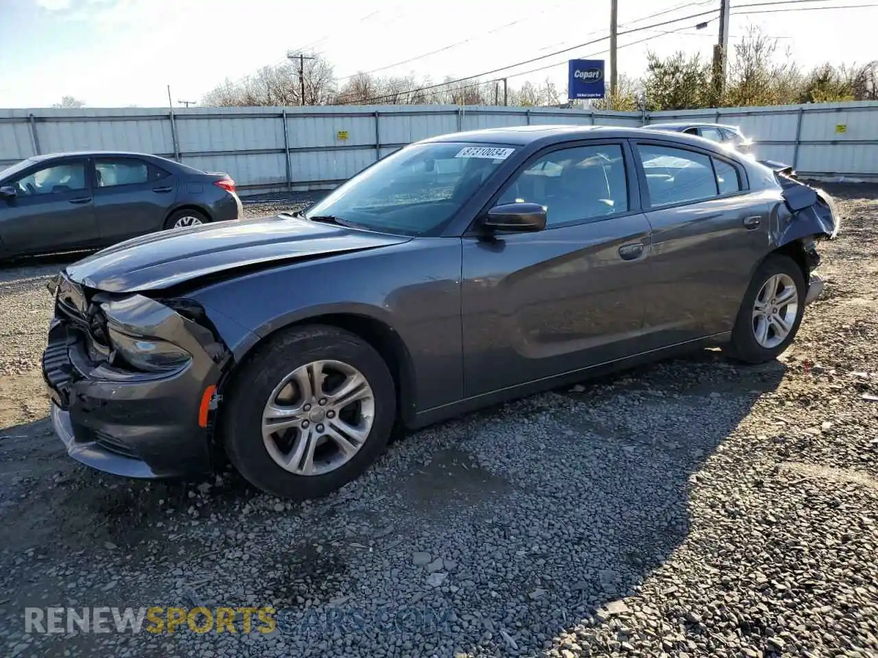 1 Photograph of a damaged car 2C3CDXBG1MH539544 DODGE CHARGER 2021