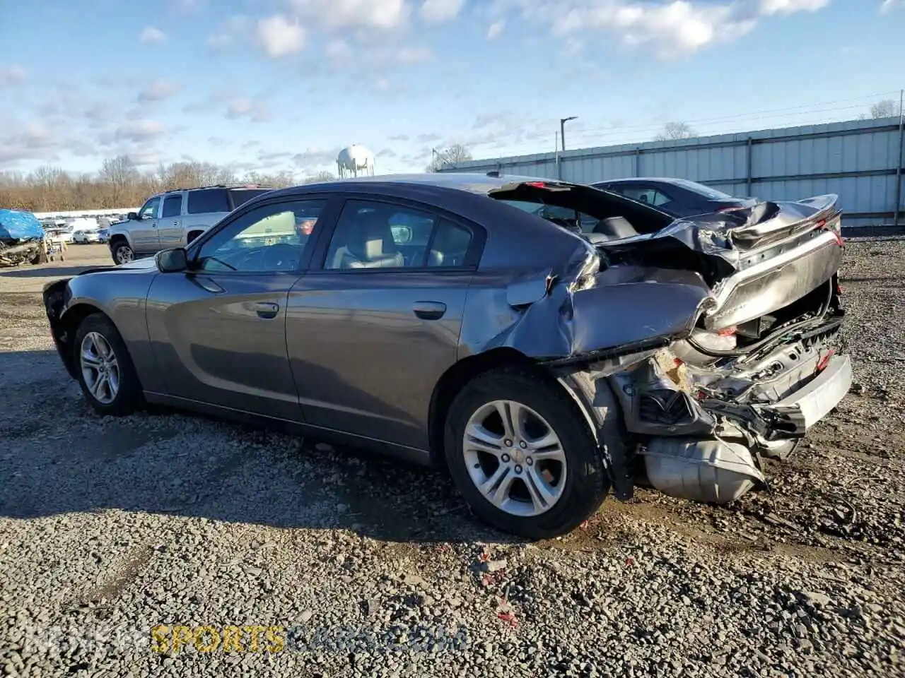 2 Photograph of a damaged car 2C3CDXBG1MH539544 DODGE CHARGER 2021