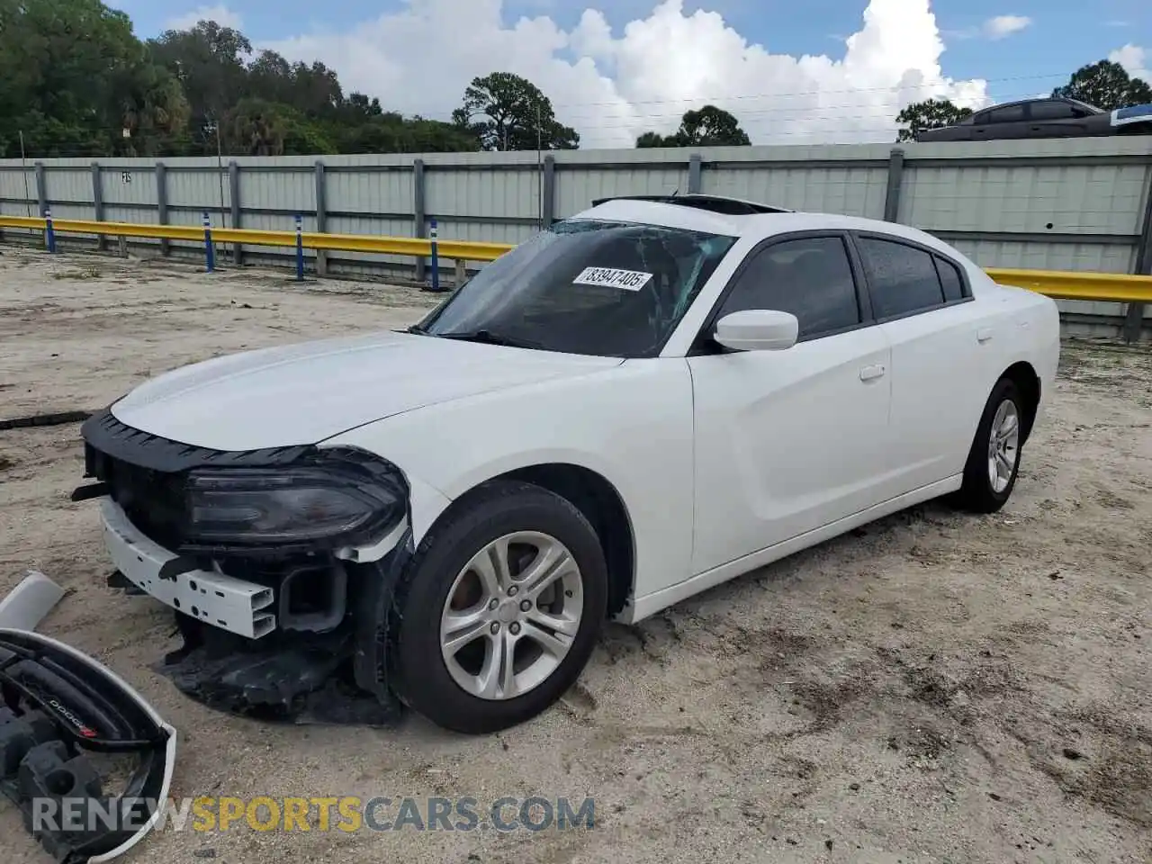 1 Photograph of a damaged car 2C3CDXBG1MH543724 DODGE CHARGER 2021