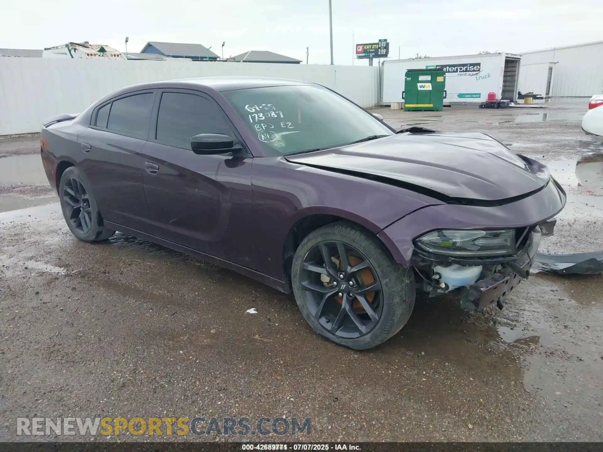 1 Photograph of a damaged car 2C3CDXBG1MH611911 DODGE CHARGER 2021