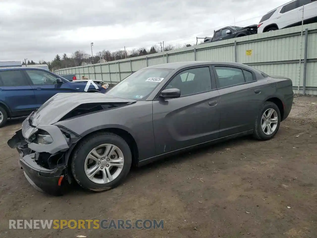 1 Photograph of a damaged car 2C3CDXBG1MH624884 DODGE CHARGER 2021