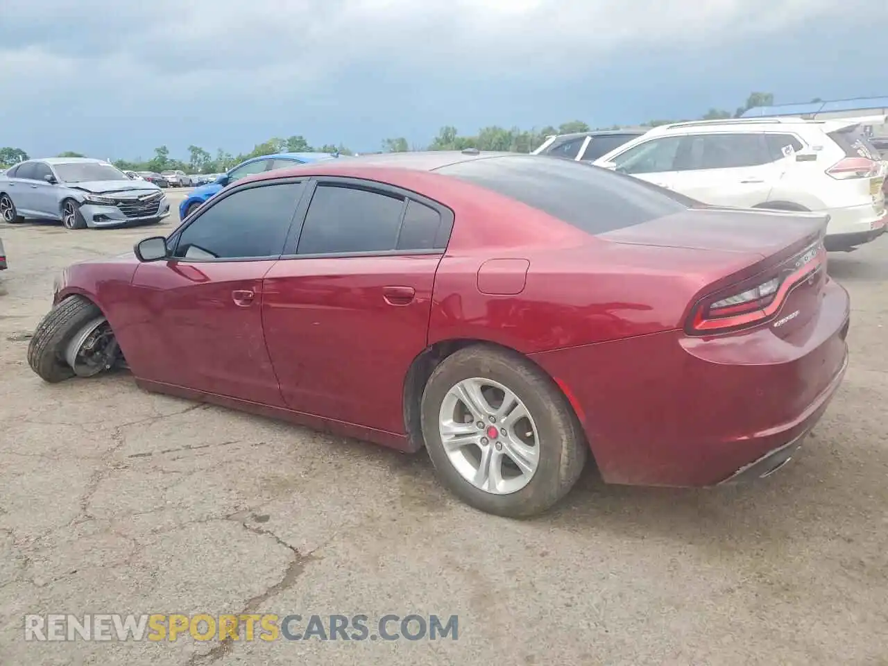 2 fotografías del automóvil dañado 2C3CDXBG1MH632306 DODGE CHARGER 2021