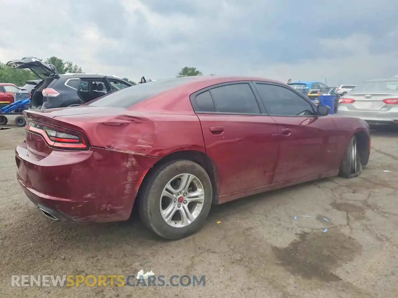 3 fotografías del automóvil dañado 2C3CDXBG1MH632306 DODGE CHARGER 2021