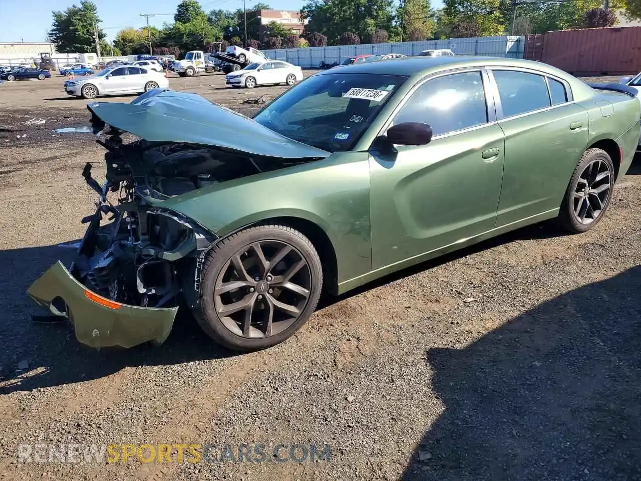 1 Photograph of a damaged car 2C3CDXBG2MH616695 DODGE CHARGER 2021