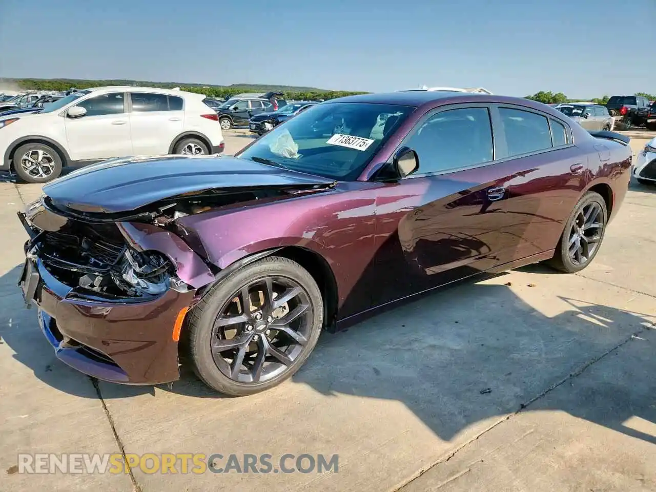 1 Photograph of a damaged car 2C3CDXBG3MH519215 DODGE CHARGER 2021