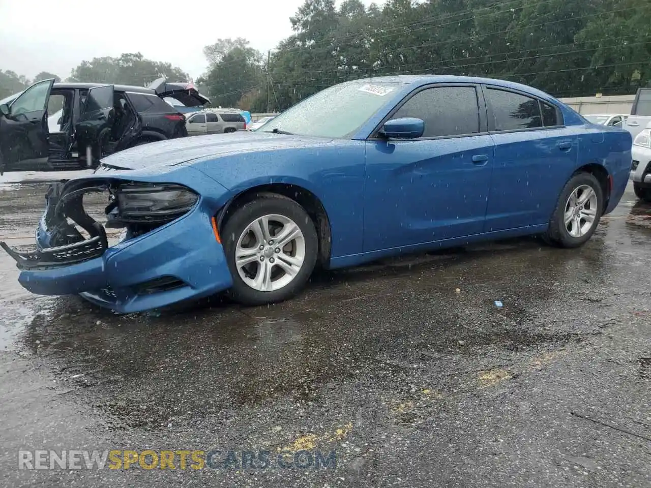 1 Photograph of a damaged car 2C3CDXBG3MH527136 DODGE CHARGER 2021