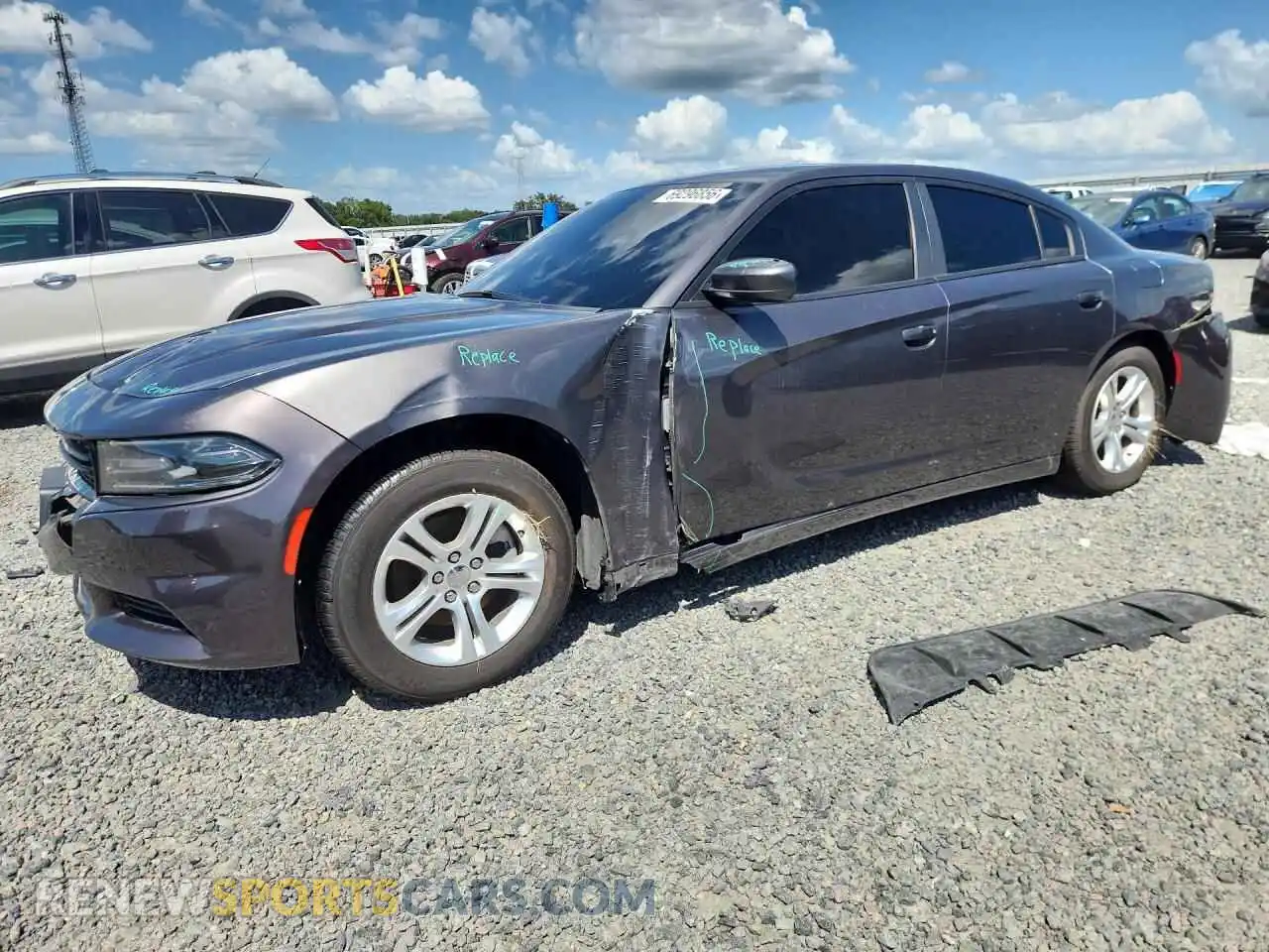 1 Photograph of a damaged car 2C3CDXBG4MH642523 DODGE CHARGER 2021