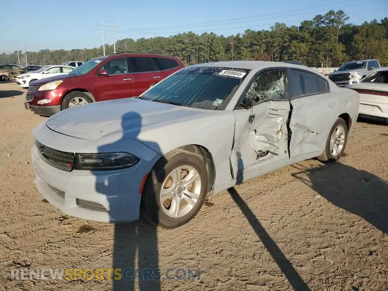 1 Photograph of a damaged car 2C3CDXBG6MH675409 DODGE CHARGER 2021