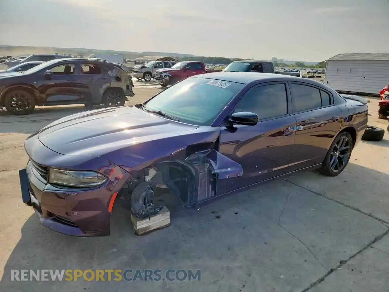 1 Photograph of a damaged car 2C3CDXBG7MH534154 DODGE CHARGER 2021