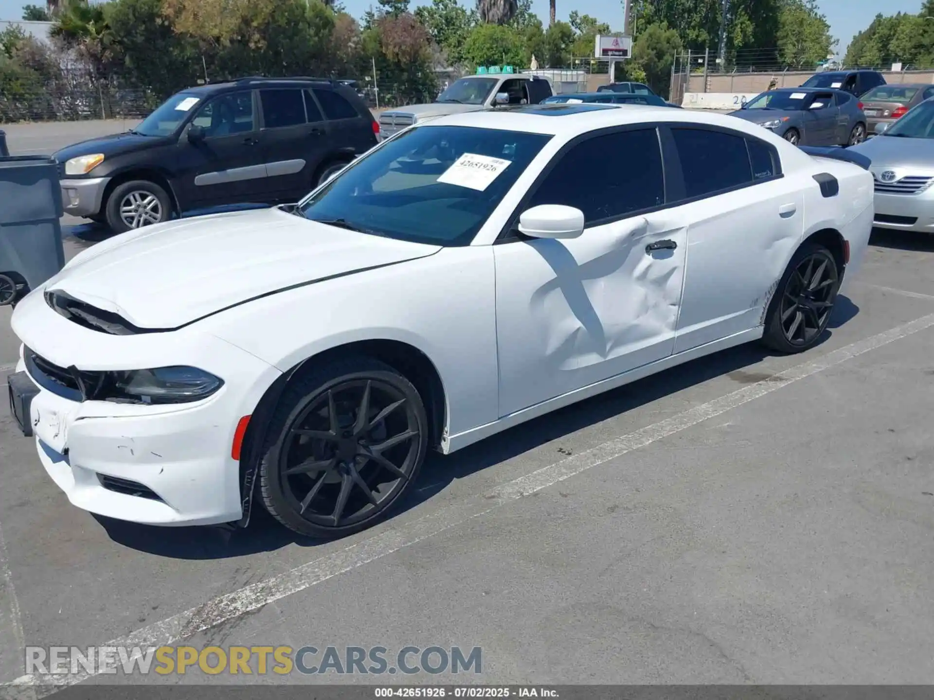 2 Photograph of a damaged car 2C3CDXBG8MH518075 DODGE CHARGER 2021
