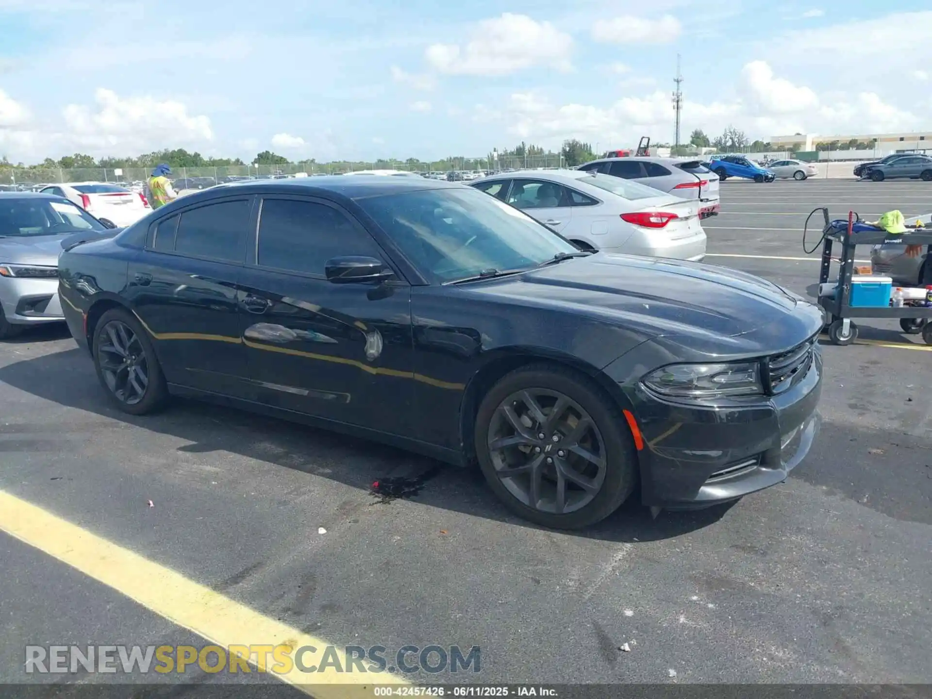 1 Photograph of a damaged car 2C3CDXBG8MH616104 DODGE CHARGER 2021