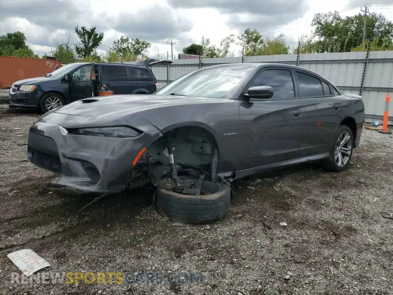 1 Photograph of a damaged car 2C3CDXCT4MH587552 DODGE CHARGER 2021