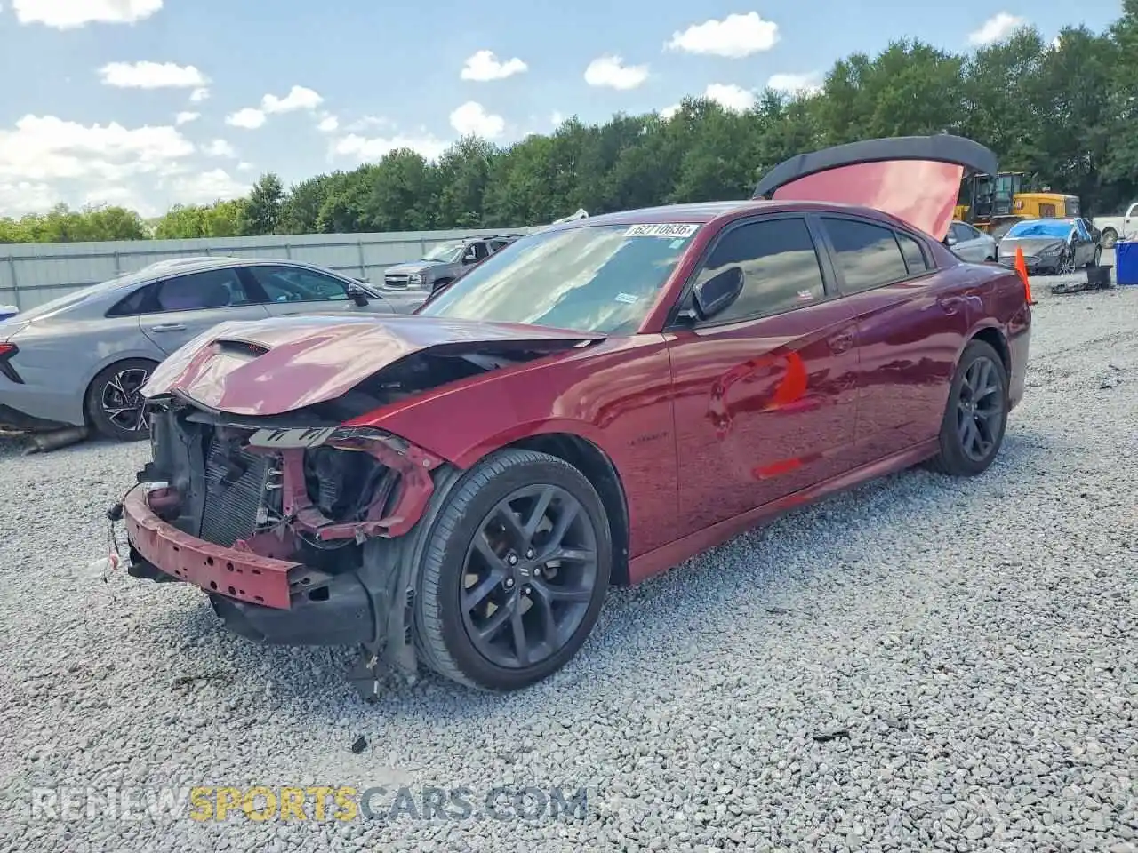 1 Photograph of a damaged car 2C3CDXCT7MH684566 DODGE CHARGER 2021